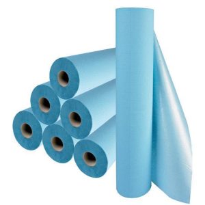 12x onderzoektafelrol geplastificieerd blauw 50cmx68m